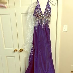 Glamorous prom dress with train